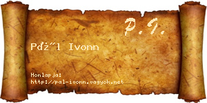 Pál Ivonn névjegykártya
